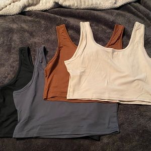 Four pack of crop tanks from SHEIN.